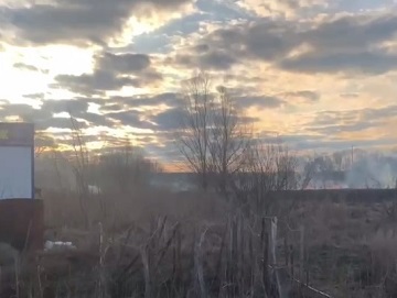 Огонь с сухой травы угрожал перекинуться на автосервис в Мордовии