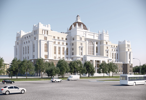 Работы по возведению нового здания Нижегородского областного суда выполнены примерно на 80%