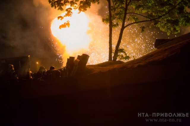 Предположительно из-за поджога горело картофелехранилище на площади 300 кв.м. в Нижегородской области
