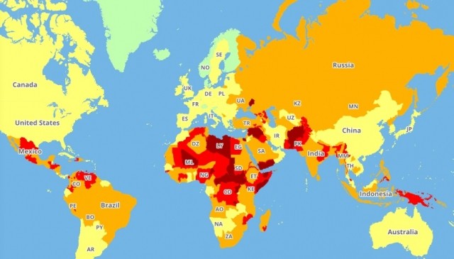 Самыми опасными для путешественников странами названы Афганистан, Йемен и Сирия