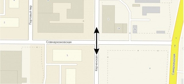 Направление главной дороги на перекрестке улиц Керченской и Совнаркомовской Нижнего Новгорода изменится с 22 августа