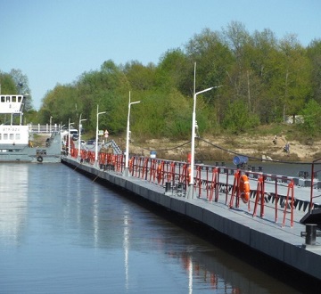 Наплавной мост между Нижегородской областью и Чувашией открыли после ремонта