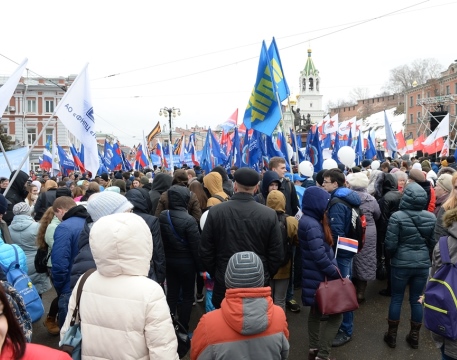 Более 7 тысяч человек приняли участие в митинге-концерте в Нижнем Новгороде, посвящённом воссоединению Крыма и РФ