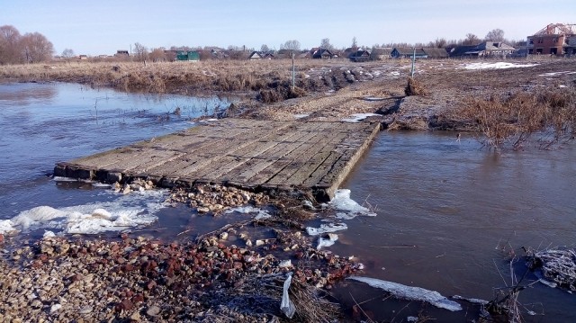 Низководный мост в Дивеевском районе Нижегородской области освободился от воды