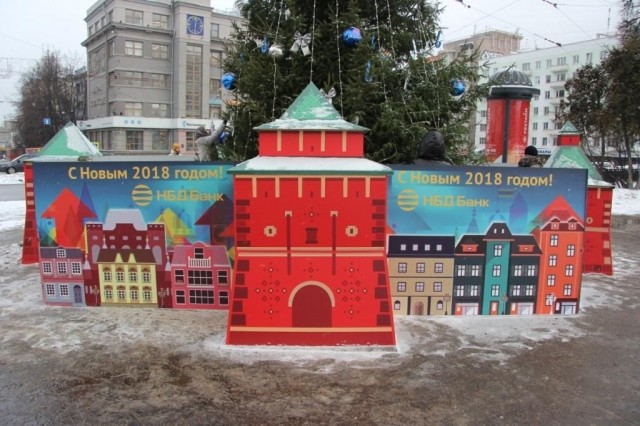 Бизнес взял на себя три четверти расходов на украшение Нижнего Новгорода к новогодним праздникам