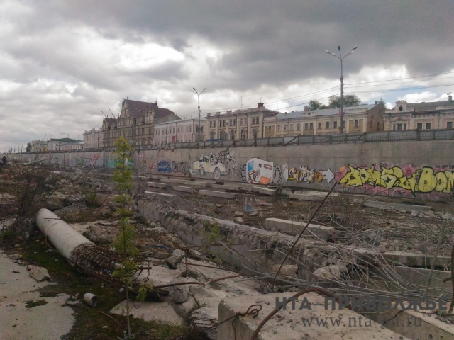 Демонтаж конструкций на Нижне-Волжской набережной в Нижнем Новгороде выполнен на 90%