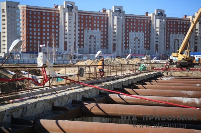 Мещерский бульвар в Нижнем Новгороде перекроют в районе строительства станции метро "Стрелка"