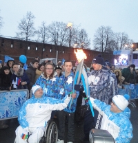 Эстафета Паралимпийского огня "Сочи 2014" в Нижнем Новгороде
