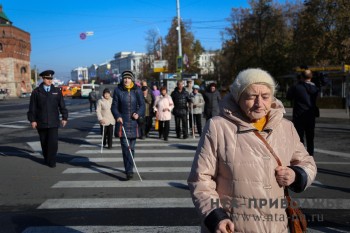 Акция "Белая трость" прошла в центре Нижнего Новгорода 15 октября