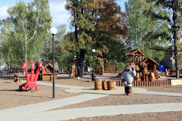 Центральная часть Первомайска Нижегородской области благоустроена в рамках программы по формированию комфортной городской среды
