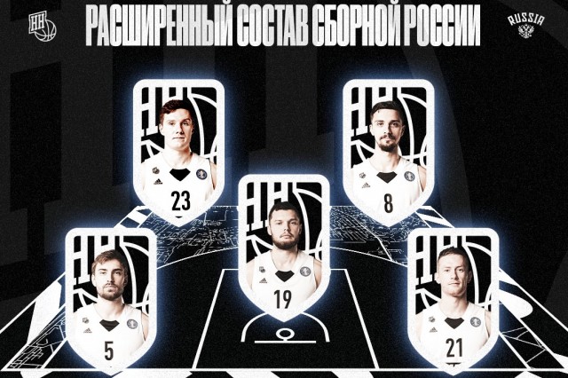 Пять игроков БК "НН" вызваны в сборную России