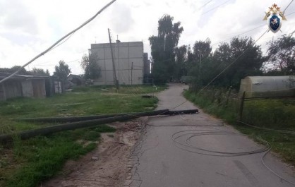Столб электропередач упал вместе с чинившим оборудование мужчиной в Нижегородской области