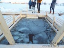 Установка крещенских купелей началась на Гребном канале в Нижнем Новгороде 