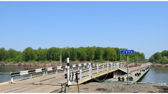 Связывающий Чувашию с Нижегородской областью понтонный мост будет ремонтироваться с ноября по май