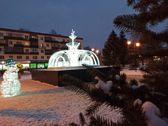 Зимний фонтан установили в Кстове в канун новогодних праздников