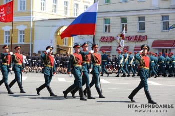 Парад Победы и "Бессмертный полк" прошли по площади Минина и Пожарского 