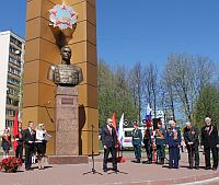 Торжественный митинг, посвященный открытию обновленного памятника маршалу Константину Рокоссовскому в Нижнем Новгороде