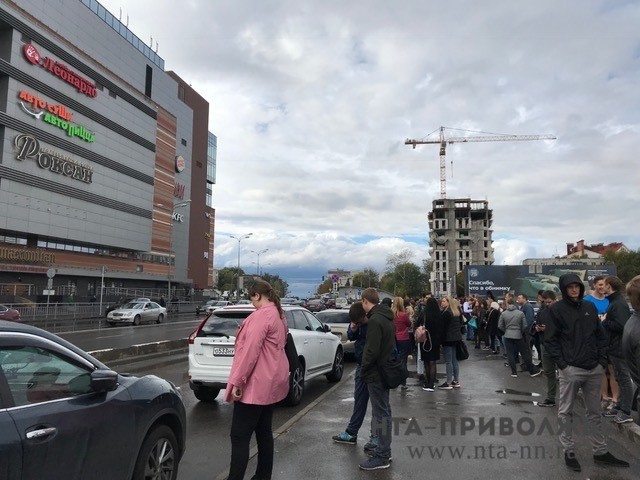 Эвакуация проходит в нижегородском ТРК "Небо"