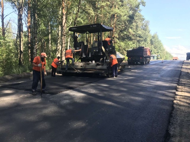 Участок в17,4 км на трассе Городец-Зиняки-Кантаурово ремонтируют в Нижегородской области по нацпроекту