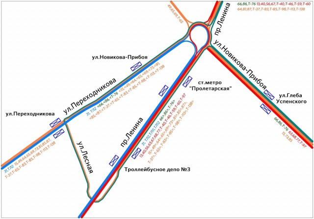 Схема движения транспорта на Пролетарском кольце в Нижнем Новгороде изменится с 8 сентября