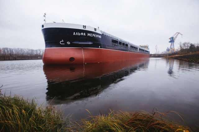 Сухогруз "Альфа Меркурий" спустили на воду в Нижнем Новгороде 23 октября