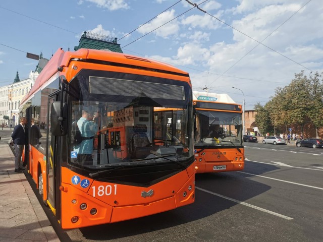 Первый троллейбус с автономным ходом вышел на маршрут №17 в Нижнем Новгороде