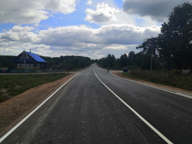 Участок дороги Роженцово-Поздеево-Старая Рудка-Барышники в Шарангском районе отремонтировали в рамках нацпроекта БКАД