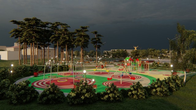 Арт-объект в виде шишки, велопарковка и круговые лавочки появятся  в р.п. Шатки Нижегородской области