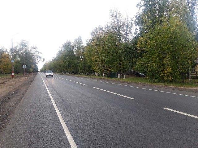 Участок дороги Шопша – Иваново – Нижний Новгород отремонтировали в Балахнинском районе