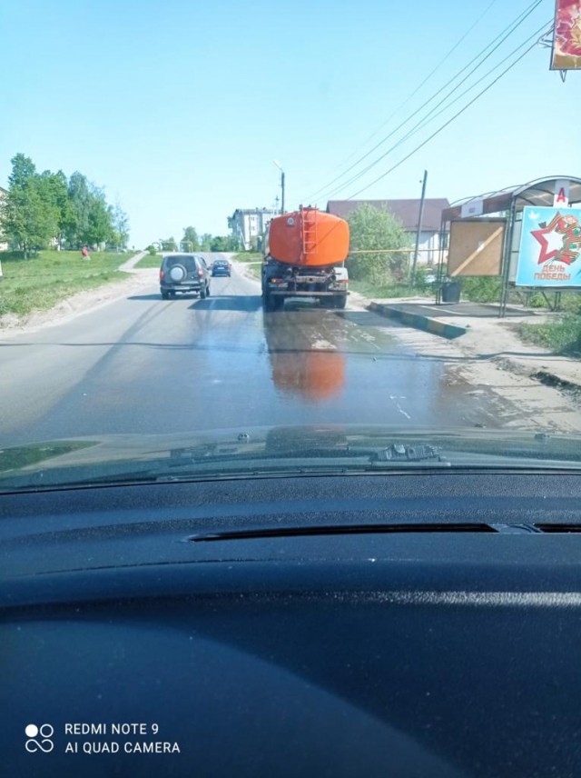 Ежедневный полив дорог возобновили в Сергачском районе после предостережения ГЖИ