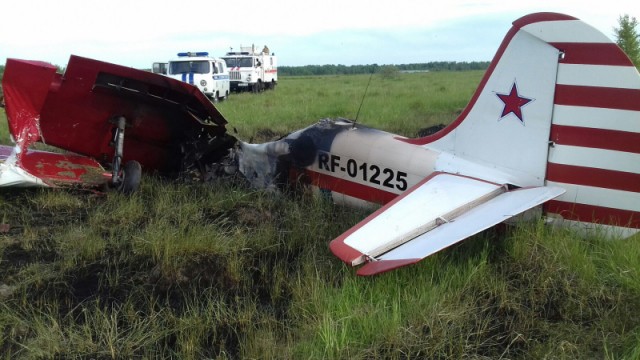 МЧС уточнило подробности инцидента с самолётом Як-52 в Нижегородской области