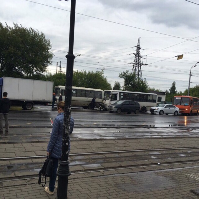 ДТП с двумя автобусами произошло в Нижнем Новгороде