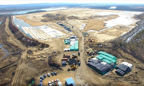 Геосинтетические материалы завезены на шламонакопитель "Белое море" в Нижегородской области на 100%