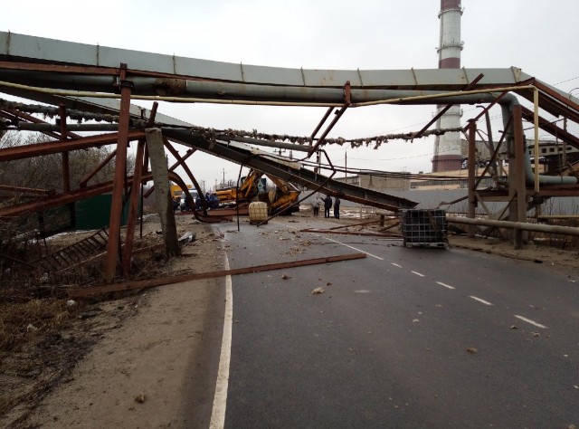 Автовоз с эскаватором повредил газопровод в Дзержинске Нижегородской области