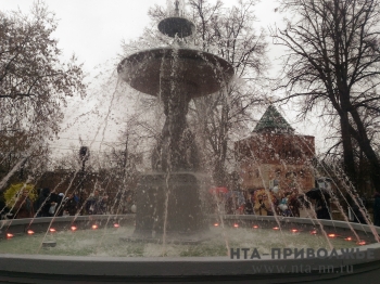 Фонтан на площади Минина и Пожарского в Нижнем Новгороде запущен в работу после зимы